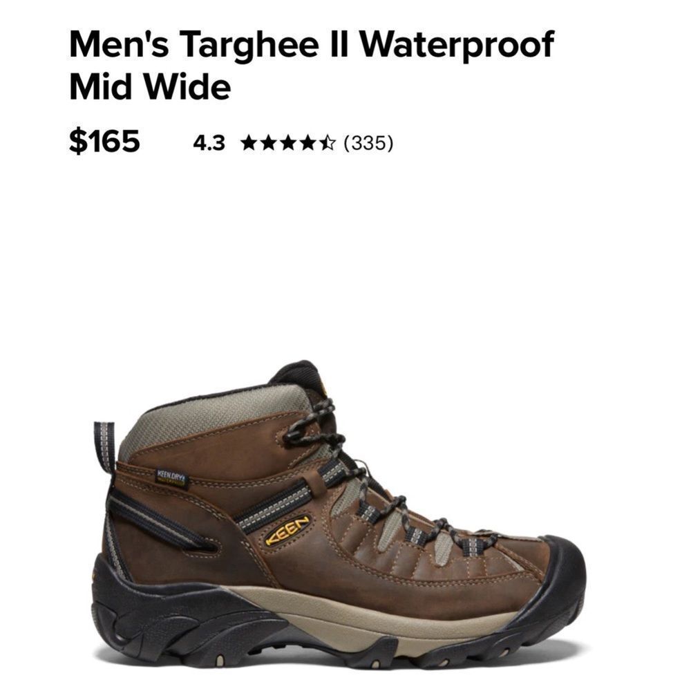 Keen Mens Targhee II Mid Wide Shoes Size 9.5 - Picture 2 of 10